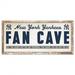 New York YANKEES Fan Cave  Wood Sign 8 x 17 inches