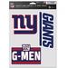 New York Giants Multi Use fan pack has 3 DECALs on the sheet