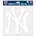 NEW YORK YANKEES PERFECT CUT DECALS 8'' X 8'' WHITE
