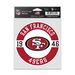 SAN FRANCISCO 49ERS PATCH DECAL 3.75X 5 INCHES