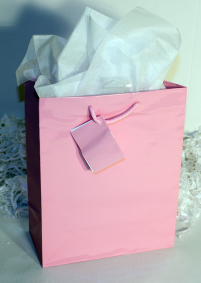 GIFT BAG - MINI - LT.PINK - 3.5'' X 3'' X 2''