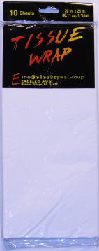 TISSUE PAPER  RESALE PACK - WHITE - 10 SH/PK