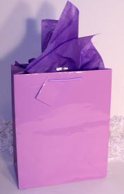 GIFT BAG EURO - LILAC - MEDIUM - 10''x8''x4''