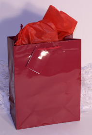 GIFT BAG EURO - CRANBERRY - SMALL - 6''x4''x2''