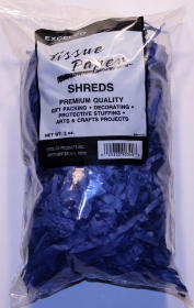 TISSUE SHREDS - DARK BLUE - 2 OUNCE BAG