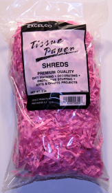 TISSUE SHREDS - FUCHSIA - 2 OUNCE BAG