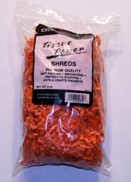 TISSUE SHREDS - ORANGE - 2 OUNCE