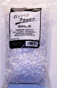 TISSUE SHREDS -  WHITE - 2 0UNCE BAG