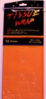 TISSUE PAPER  RESALE PACK - ORANGE - 10 SHEETS/PACK