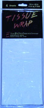 PEARLIZED BLUE TISSUE PAPER RESALE 4 SHEET PACK