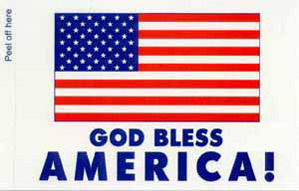 American Flag Bumper STICKERS (4''x6'')