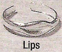 Toe Ring Sterling Silver (Lips)
