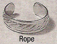 TOE RING Sterling Silver (Rope)