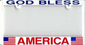 License Plate Frame (''God Bless America'')