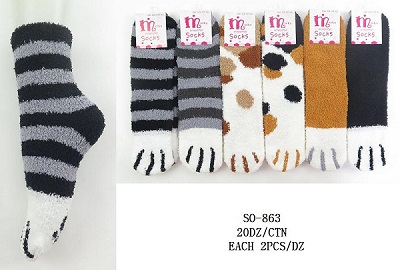 WINTER SOCKS COZY ANIMAL DESIGN