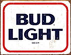 Bud Light Retro Logo Tin Metal SIGN