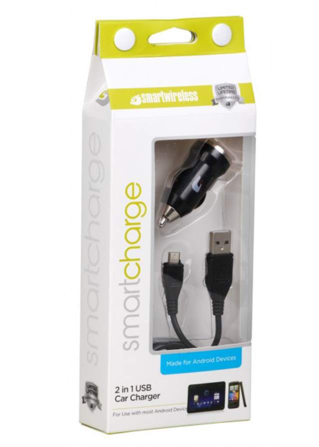 2 in 1 car charger micro usb/android