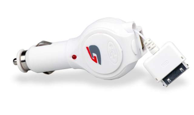 Retractable Car Charger Compatible with iPHONE 4/4s