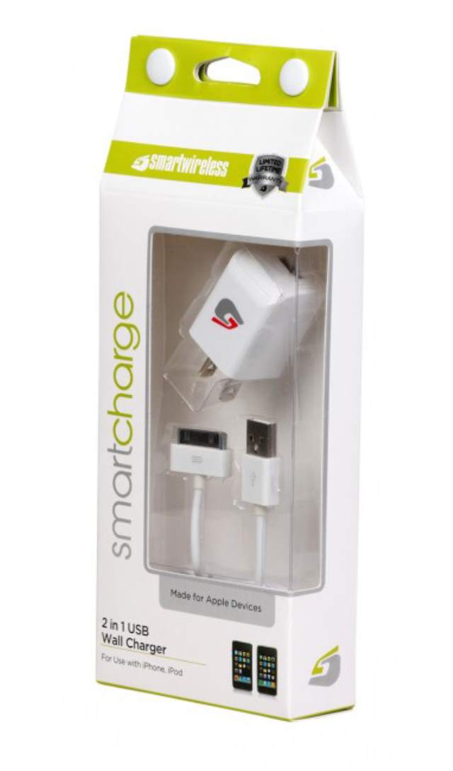 2 in 1 Home charger Compatible with iPHONE 4/4s