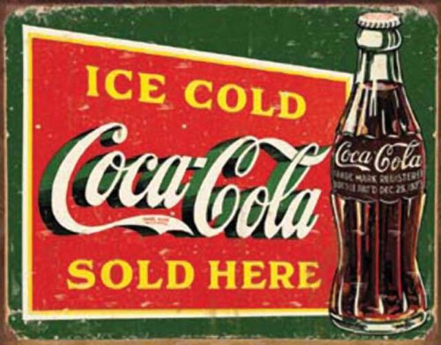 Coke Ice Cold Green SIGN