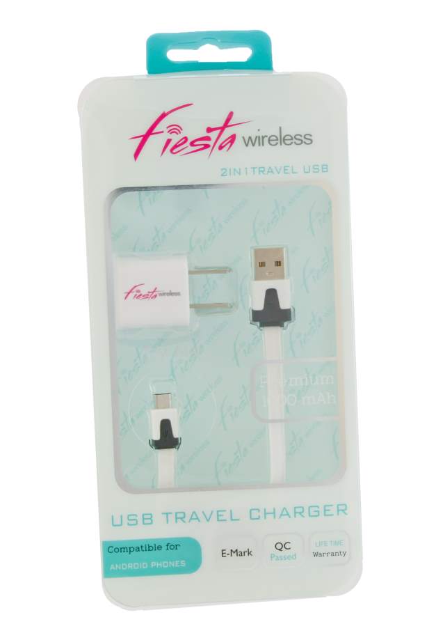 2 in 1 Fiesta USB/Android Home Charger