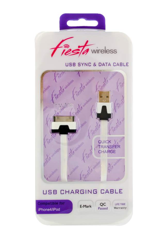 Fiesta Data Cable Compatible with iPHONE 4/4s or iPad