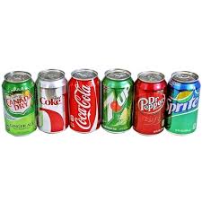 15 assorted soda safe cans