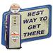 Best Way to Get There Chevron Gasolines DeSIGN Die Cut TIN SIGN -
