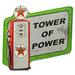 Tower of Power Texaco DeSIGN Die Cut TIN SIGN - Rustic Wall Decor