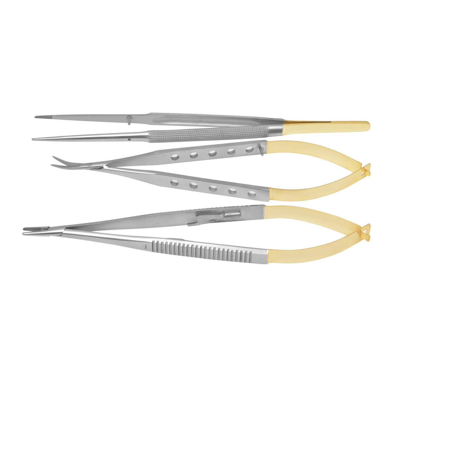 Micro Surgery Set, Dental Instruments, Castroviejo Set of 3 PCs