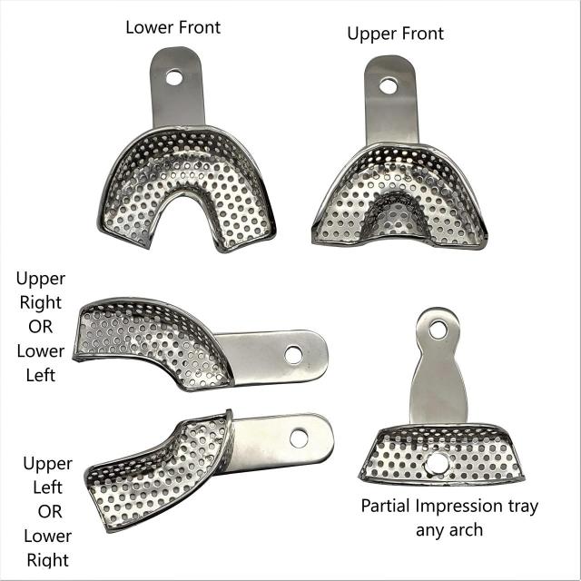 Impression Tray, Left+Right, Half Uper and Lower and partial Angl