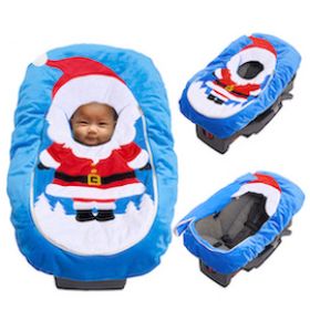 Car Seat Cuties Santa: Infant Car Seat Cover