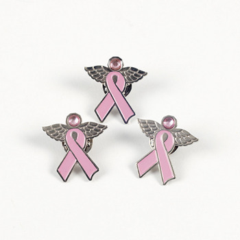 PINk Ribbon Breast Cancer Awareness ANGEL PINs ( per dozen )