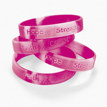 CAMOUFLAGE Pink Ribbon Awareness Cancer BRACELETs