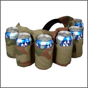 Redneck 6 Pack Beer & Soda Can Holster BELT - Camo