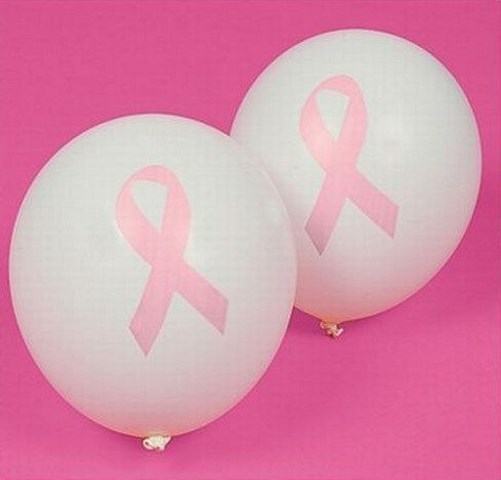 48 PINK Ribbon BALLOONS/BREAST Cancer AWARENESS/4 Dozen