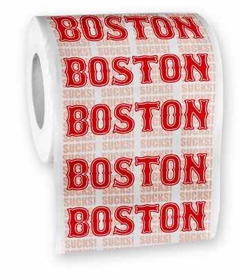 Boston Sucks Toilet Paper Roll - Yankees RED SOX Fans Gag
