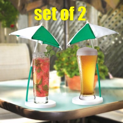 Cocktail UMBRELLA Coaster (Set of 2) Beer Wine Bar Kitchen BBQ