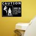 PRANK BATHROOM SIGN: ''200 POUND LIMIT''  FUNNY AS HELL!