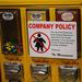 PRANK VENDING MACHINE SIGN - ''Company Policy'' - funny!