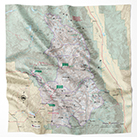 Sequoia National Park Handy Map Microfiber Bandana