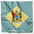 Delaware State FLAG Handy Map Microfiber Bandana