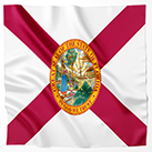 Florida State FLAG Handy Map Microfiber Bandana