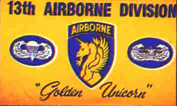 3X5 13TH Airborne Golden Unicorn FLAGS