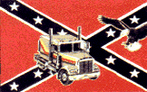 3X5 REBEL Eagle Truck FLAGS