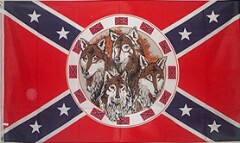3X5 Rebel Wolfs FLAGS