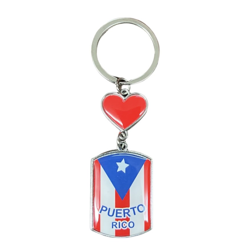 PR.HEART AND FLAG KEYCHAIN