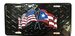 PUERTO RICAN & AMERICAN FLAG LICENSE PLATE