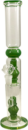 16'' TALL WATER PIPE  DOUBLE DOME TURQUIZ