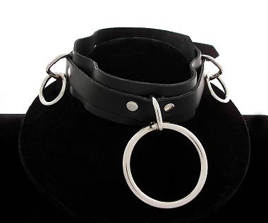 Leather RING Choker